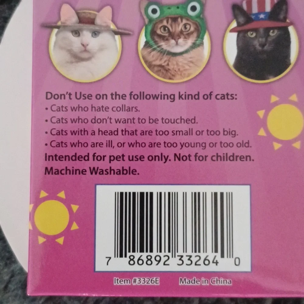 New 6 Piece Cat Hats